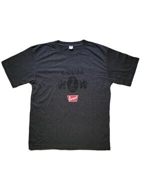 Coors Banquet T-Shirt Men's XL Gray Beer Logo Graphic Tee - NEW